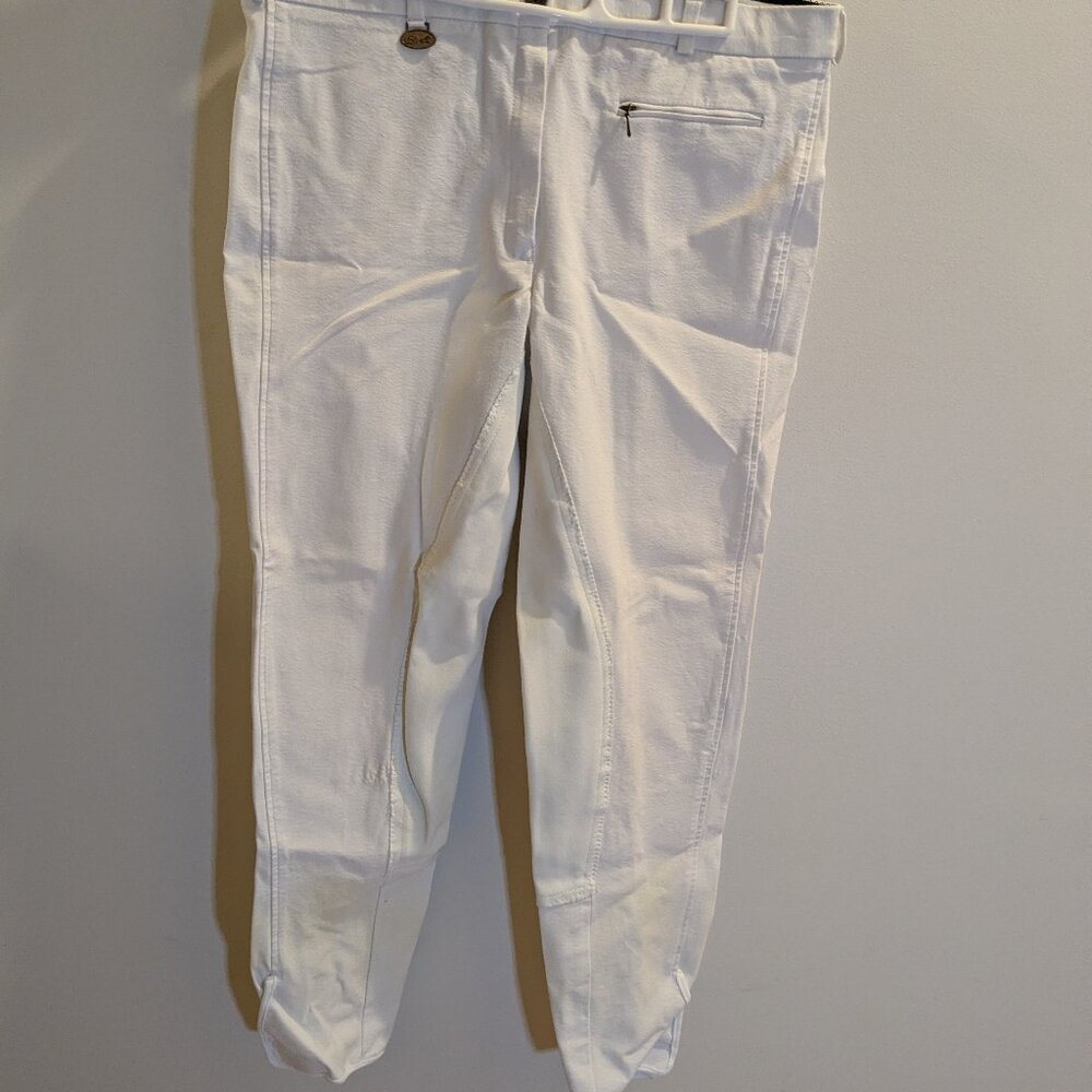 USG White Full Seat Dressage Breech 34L